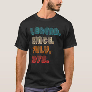 Retro Color Legend Since July 1979 Vintage Birthda T-Shirt