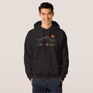 Retro Colorado Flag Rocky Mountain Souvenir Hoodie