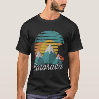 Retro Colorado Mountains Home Love Family Vacation T-Shirt