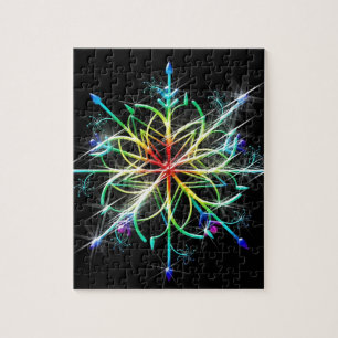 Retro Colored Star Jigsaw Puzzle