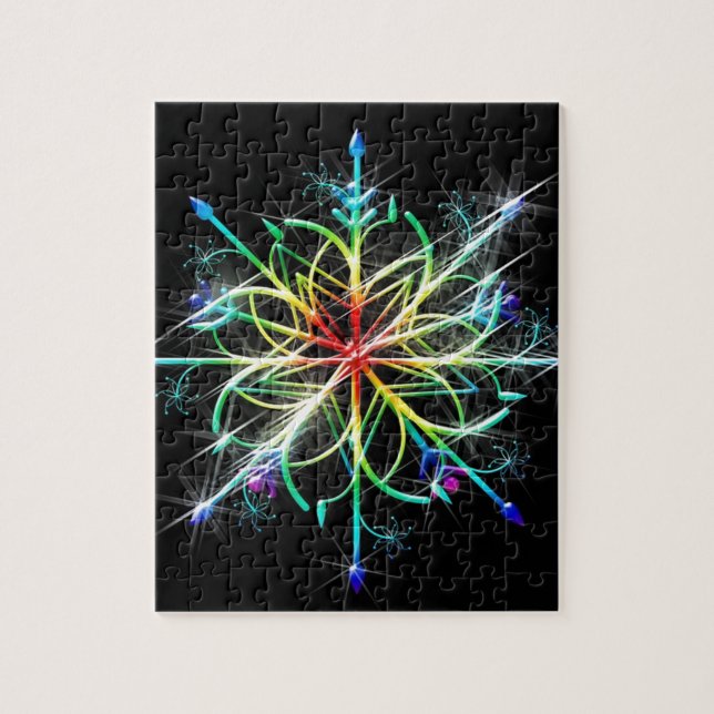 Retro Colored Star Jigsaw Puzzle (Vertical)