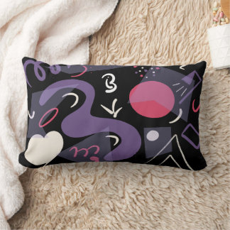 Retro, colorful, comfortable lumbar cushion