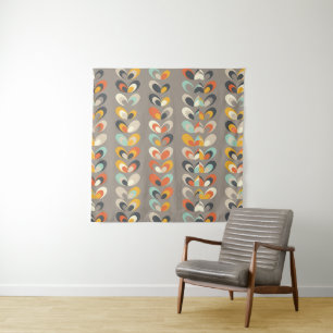 Retro Colorful Geometric Shapes – Modern Aesthetic Tapestry