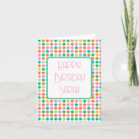 Retro colorful polka dots hippie
