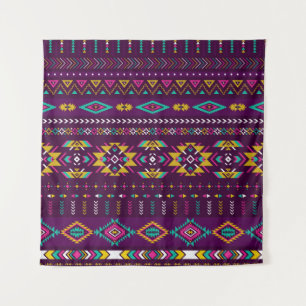 retro colors tribal vintage seamless navajo patter tapestry