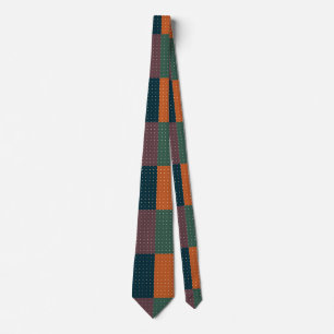 Retro Colour-Block Polka Dot Tie