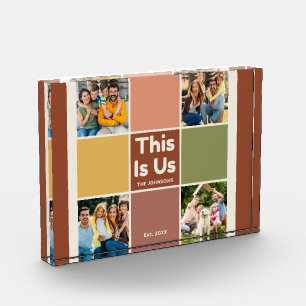 Retro Colour Block This Is Us Quote 4 Photo Collag