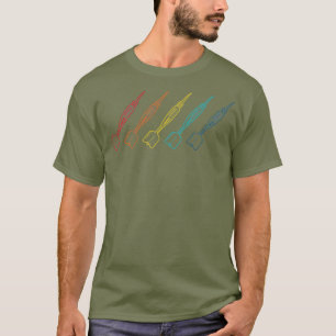 Retro colour darts unique darts player Premium T-Shirt