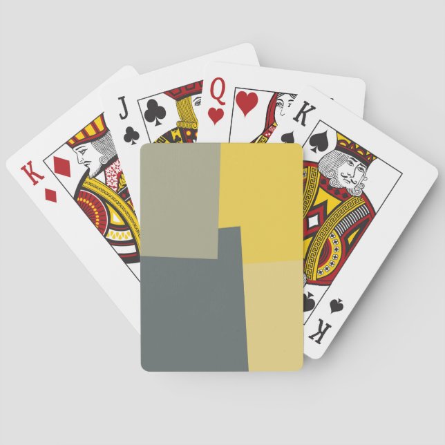 Retro Colour Geometric Pattern #5 Playing Cards (Back)