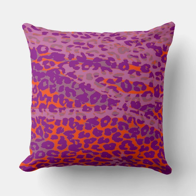 Retro Colour Leopard Print Skin #16 Cushion (Front)