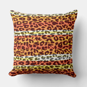 Retro Colour Leopard Print Skin #21 Cushion