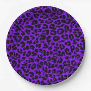 Retro Colour Leopard Print Skin #63 Paper Plate