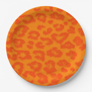 Retro Colour Leopard Print Skin #71 Paper Plate