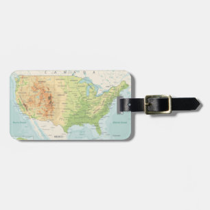 Retro Colour Map of the World Luggage Tag