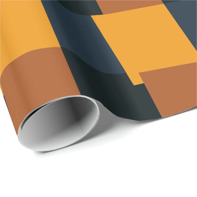Retro Colour Modern Geometric Pattern #9 Wrapping Paper (Roll Corner)