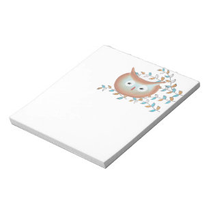 Retro Colour Owl Note Pad