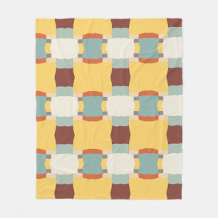retro colour pattern fleece blanket