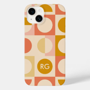 Retro Colour Pattern Personalised Monogram Case-Mate iPhone 14 Case