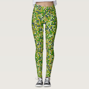 Retro Colour Polka Dots Pattern #19 Leggings