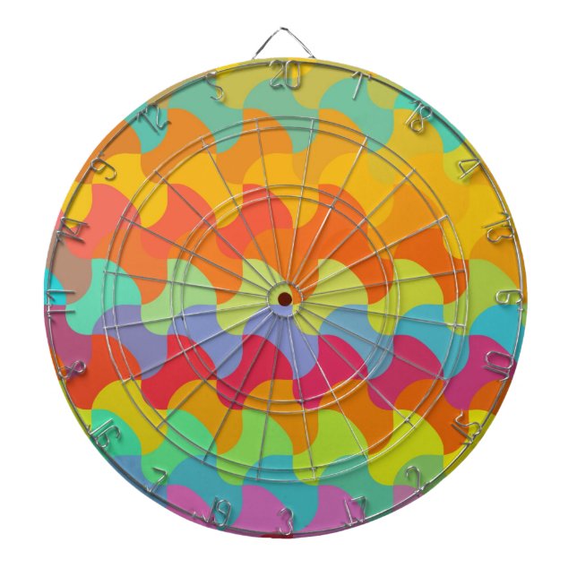 Retro Colour seamless pattern art 3 Dartboard (Front)