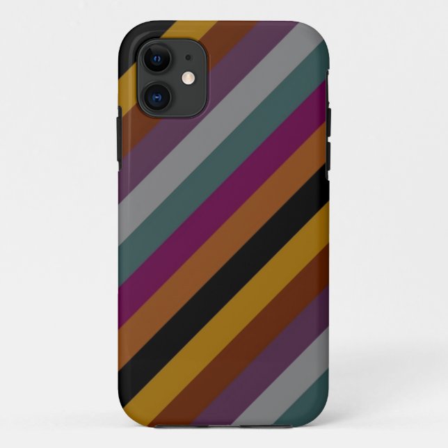 Retro Colour Stripe Pattern 2 Case-Mate iPhone Case (Back)