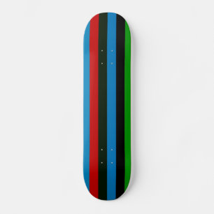 Retro Colour Stripe Pattern 6 Skateboard