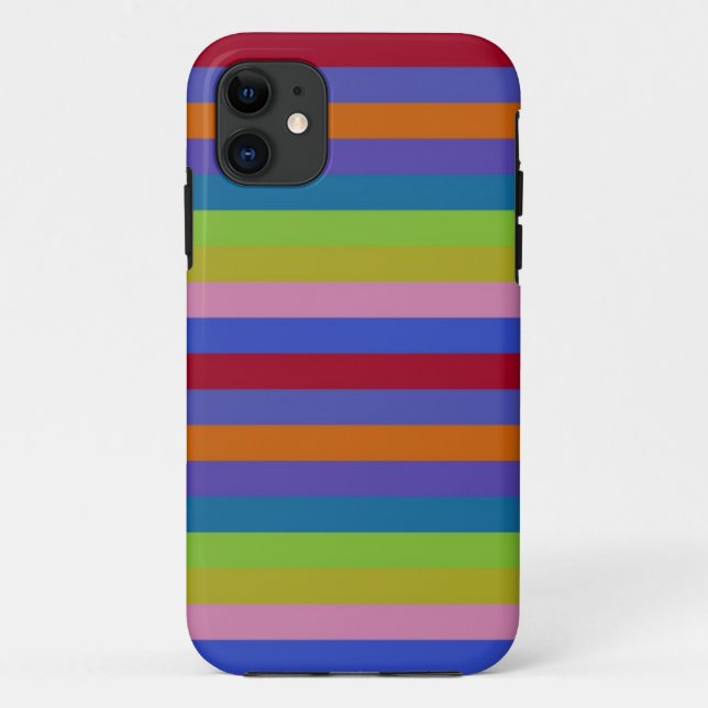 Retro Colour Stripe Pattern 9 Case-Mate iPhone Case (Back)