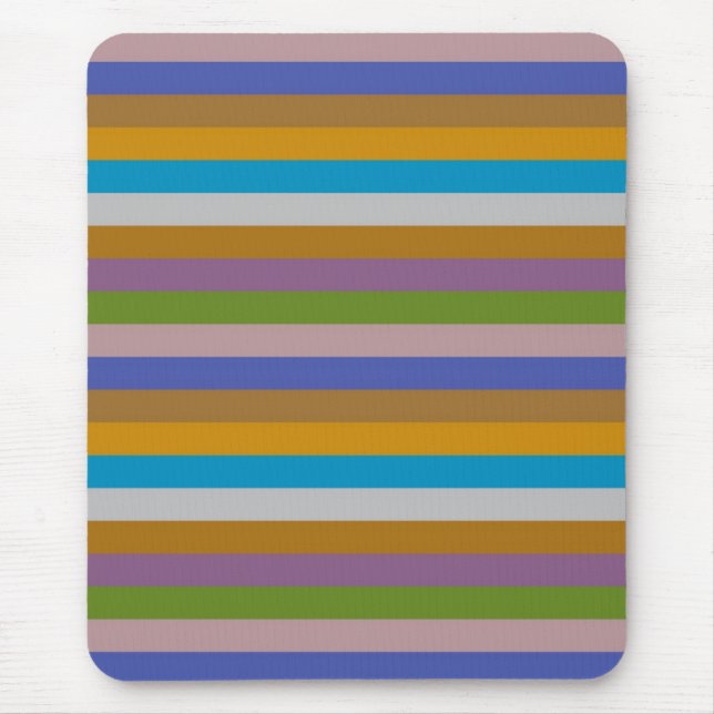 Retro Colour Stripe Pattern Mouse Pad (Front)