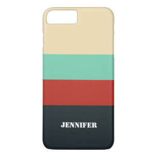 Retro Colour Stripes iPhone 7 Case, Barely There iPhone 8 Plus/7 Plus Case