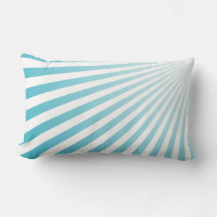 Retro Colour Sun Rays Background Lumbar Cushion