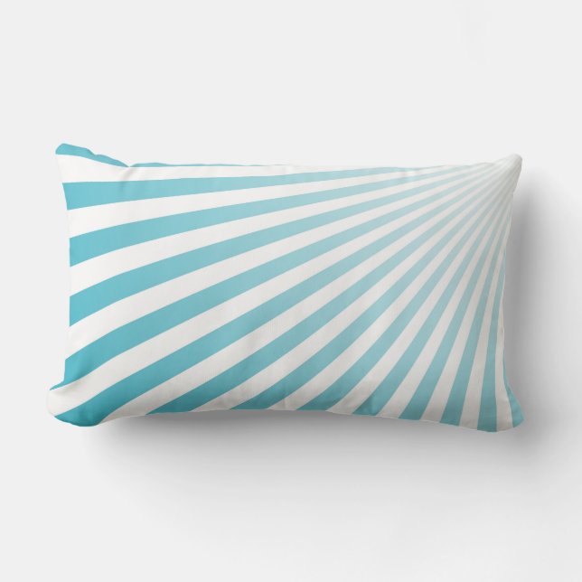 Retro Colour Sun Rays Background Lumbar Cushion (Front)