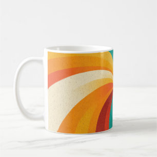 Retro Colour Swirl – Vintage Abstract Background Coffee Mug