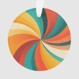 Retro Colour Swirl – Vintage Abstract Background Ornament