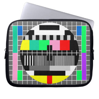 Retro colour tv test screen laptop sleeve
