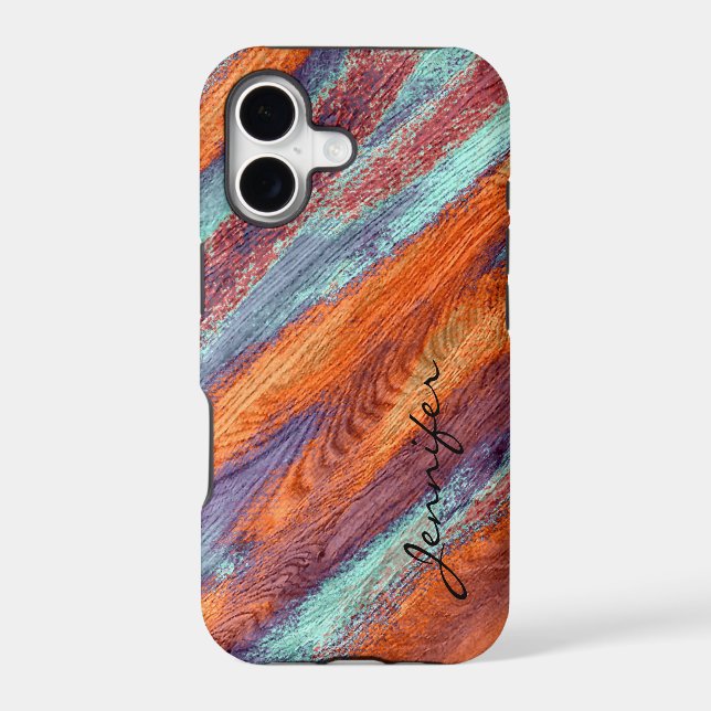 Retro Colour Wood Grain Texture #2 (Back)