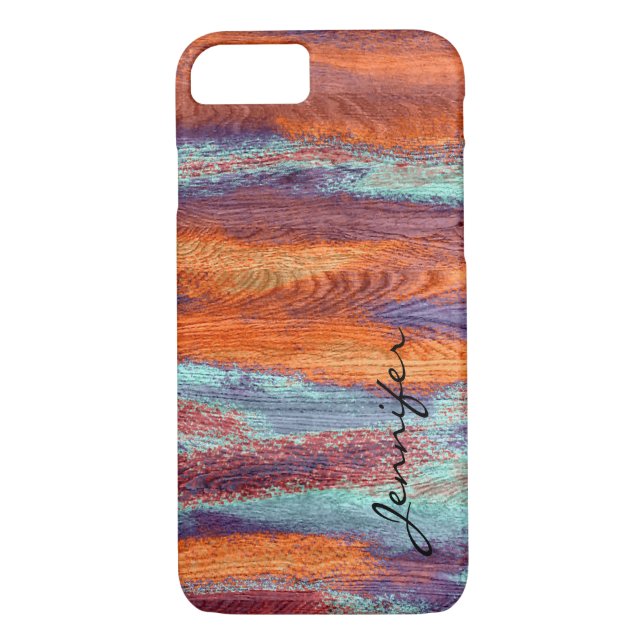 Retro Colour Wood Grain Texture #2 Case-Mate iPhone Case (Back)