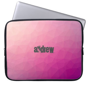 Retro Coloured Polygonal Pattern with Customisatio Laptop Sleeve