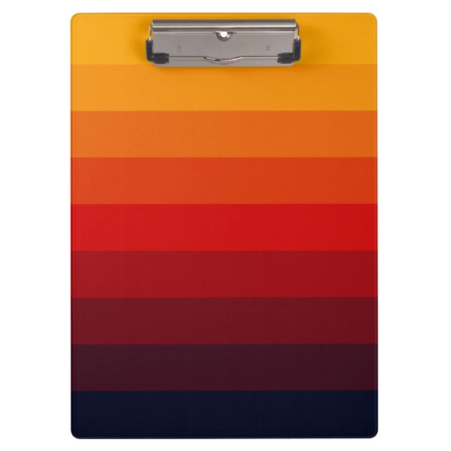 Retro coloured rainbow clipboard (Front)