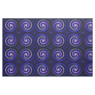 Retro Coloured Twist Abstract Art #10 Fabric