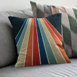 Retro Colourful 70s Stripes Cushion<br><div class="desc">Retro Colourful 70s Stripes Throw Pillow</div>