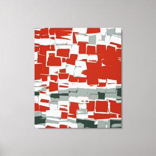 Retro Colourful Abstract Art Deco Canvas Print
