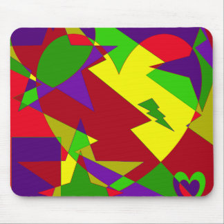 Retro Colourful Abstract Mouse Pad