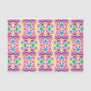 Retro Colourful Abstract Pattern Decoupage Tissue Paper