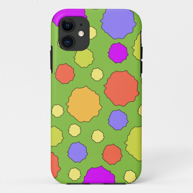 Retro colourful Bold Bright Polka Dot Case-Mate iPhone Case (Back)