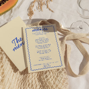 Retro Colourful Bright Funky Modern Frame Wedding Menu