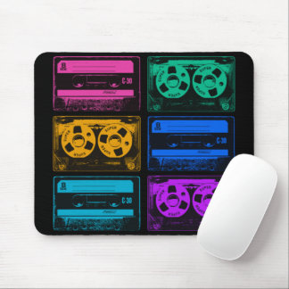 Retro Colourful Cassette Tapes Mouse Pad