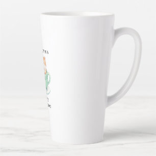 Retro Colourful Cat Custom Name Reading Coffee Latte Mug