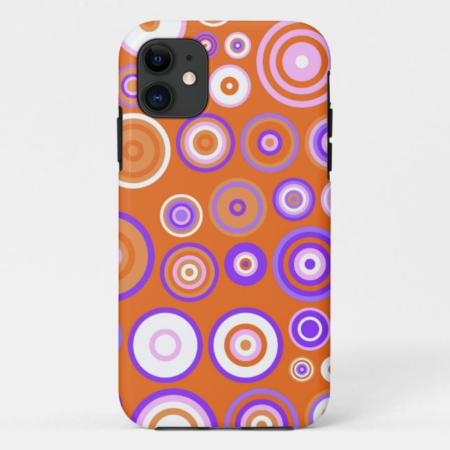 Retro colourful circles seamless graphic Case-Mate iPhone case (Back)