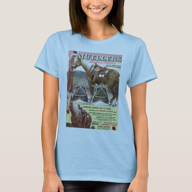 Retro Colourful Cowpoke T-Shirt (Front)