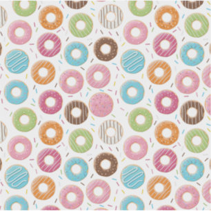 Retro Colourful Doughnuts Pattern Minimalist Fun P